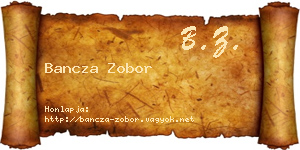 Bancza Zobor névjegykártya